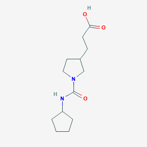 3-[1-(Cyclopentylcarbamoyl)pyrrolidin-3-yl]propanoic acid