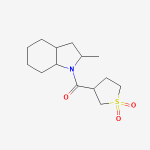 molecular formula C14H23NO3S B7621129 (1,1-Dioxothiolan-3-yl)-(2-methyl-2,3,3a,4,5,6,7,7a-octahydroindol-1-yl)methanone 