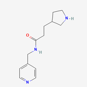 N-(pyridin-4-ylmethyl)-3-pyrrolidin-3-ylpropanamide