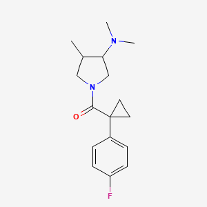 [3-(Dimethylamino)-4-methylpyrrolidin-1-yl]-[1-(4-fluorophenyl)cyclopropyl]methanone