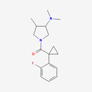 [3-(Dimethylamino)-4-methylpyrrolidin-1-yl]-[1-(2-fluorophenyl)cyclopropyl]methanone