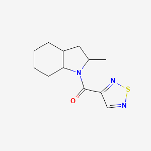 molecular formula C12H17N3OS B7621273 (2-Methyl-2,3,3a,4,5,6,7,7a-octahydroindol-1-yl)-(1,2,5-thiadiazol-3-yl)methanone 