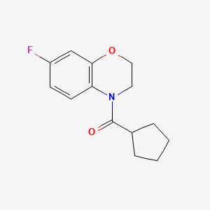 molecular formula C14H16FNO2 B7621282 Cyclopentyl-(7-fluoro-2,3-dihydro-1,4-benzoxazin-4-yl)methanone 