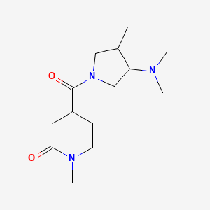 4-[3-(Dimethylamino)-4-methylpyrrolidine-1-carbonyl]-1-methylpiperidin-2-one