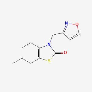 molecular formula C12H14N2O2S B7621310 6-Methyl-3-(1,2-oxazol-3-ylmethyl)-4,5,6,7-tetrahydro-1,3-benzothiazol-2-one 