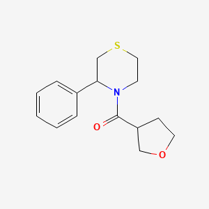 molecular formula C15H19NO2S B7621332 Oxolan-3-yl-(3-phenylthiomorpholin-4-yl)methanone 