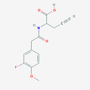 2-[[2-(3-Fluoro-4-methoxyphenyl)acetyl]amino]pent-4-ynoic acid