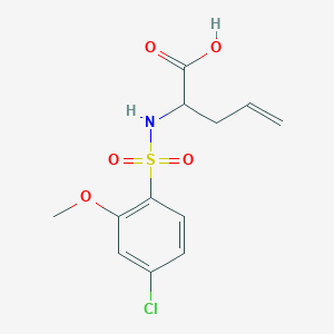 2-[(4-Chloro-2-methoxyphenyl)sulfonylamino]pent-4-enoic acid