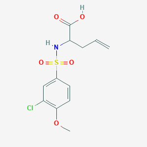 2-[(3-Chloro-4-methoxyphenyl)sulfonylamino]pent-4-enoic acid