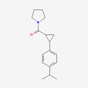 molecular formula C17H23NO B7621450 [2-(4-Propan-2-ylphenyl)cyclopropyl]-pyrrolidin-1-ylmethanone 