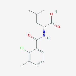 (2S)-2-[(2-chloro-3-methylbenzoyl)amino]-4-methylpentanoic acid