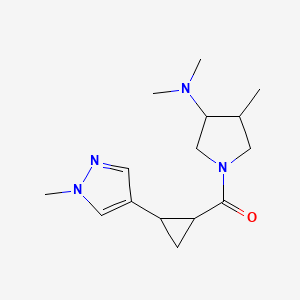 [3-(Dimethylamino)-4-methylpyrrolidin-1-yl]-[2-(1-methylpyrazol-4-yl)cyclopropyl]methanone