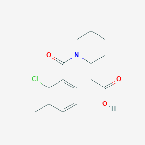 2-[1-(2-Chloro-3-methylbenzoyl)piperidin-2-yl]acetic acid