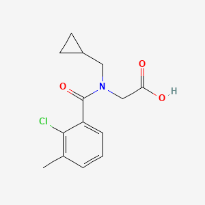 2-[(2-Chloro-3-methylbenzoyl)-(cyclopropylmethyl)amino]acetic acid