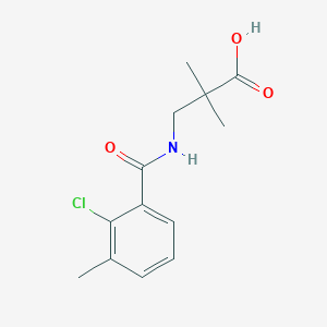 3-[(2-Chloro-3-methylbenzoyl)amino]-2,2-dimethylpropanoic acid