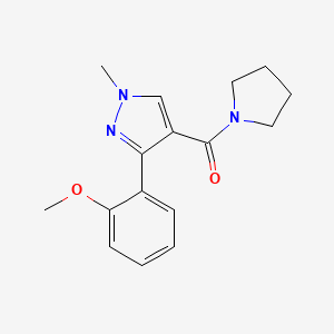 [3-(2-Methoxyphenyl)-1-methylpyrazol-4-yl]-pyrrolidin-1-ylmethanone