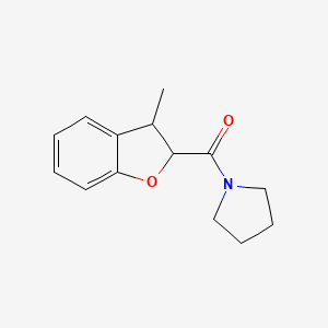 molecular formula C14H17NO2 B7621547 (3-Methyl-2,3-dihydro-1-benzofuran-2-yl)-pyrrolidin-1-ylmethanone 