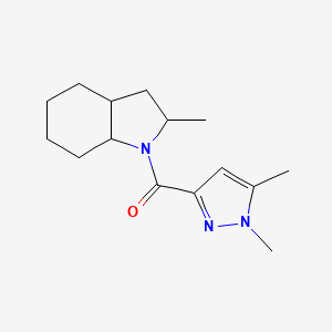 (1,5-Dimethylpyrazol-3-yl)-(2-methyl-2,3,3a,4,5,6,7,7a-octahydroindol-1-yl)methanone