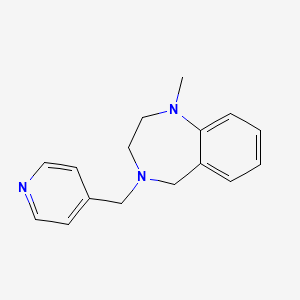 molecular formula C16H19N3 B7621610 1-methyl-4-(pyridin-4-ylmethyl)-3,5-dihydro-2H-1,4-benzodiazepine 