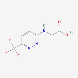 molecular formula C7H6F3N3O2 B7621621 2-[[6-(Trifluoromethyl)pyridazin-3-yl]amino]acetic acid 