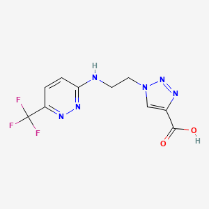 1-[2-[[6-(Trifluoromethyl)pyridazin-3-yl]amino]ethyl]triazole-4-carboxylic acid