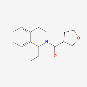 molecular formula C16H21NO2 B7621634 (1-ethyl-3,4-dihydro-1H-isoquinolin-2-yl)-(oxolan-3-yl)methanone 