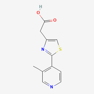 2-[2-(3-Methylpyridin-4-yl)-1,3-thiazol-4-yl]acetic acid