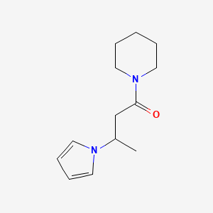 molecular formula C13H20N2O B7621696 1-Piperidin-1-yl-3-pyrrol-1-ylbutan-1-one 