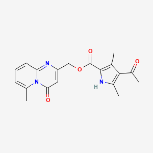 (6-methyl-4-oxopyrido[1,2-a]pyrimidin-2-yl)methyl 4-acetyl-3,5-dimethyl-1H-pyrrole-2-carboxylate