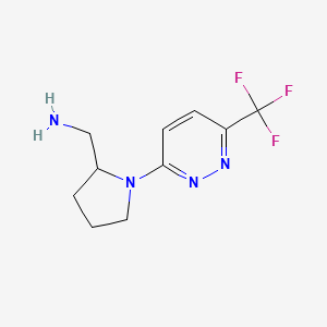 [1-[6-(Trifluoromethyl)pyridazin-3-yl]pyrrolidin-2-yl]methanamine