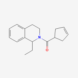 molecular formula C17H21NO B7621735 cyclopent-3-en-1-yl-(1-ethyl-3,4-dihydro-1H-isoquinolin-2-yl)methanone 