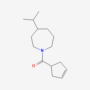 molecular formula C15H25NO B7621741 Cyclopent-3-en-1-yl-(4-propan-2-ylazepan-1-yl)methanone 