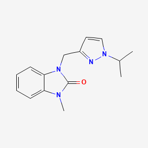 1-Methyl-3-[(1-propan-2-ylpyrazol-3-yl)methyl]benzimidazol-2-one