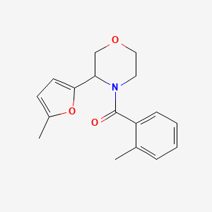 [3-(5-Methylfuran-2-yl)morpholin-4-yl]-(2-methylphenyl)methanone