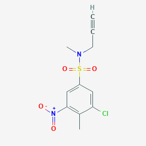 3-chloro-N,4-dimethyl-5-nitro-N-prop-2-ynylbenzenesulfonamide