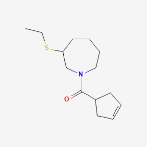 Cyclopent-3-en-1-yl-(3-ethylsulfanylazepan-1-yl)methanone