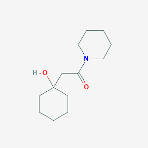 molecular formula C13H23NO2 B7621800 2-(1-Hydroxycyclohexyl)-1-piperidin-1-ylethanone 