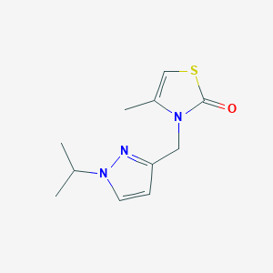 4-Methyl-3-[(1-propan-2-ylpyrazol-3-yl)methyl]-1,3-thiazol-2-one