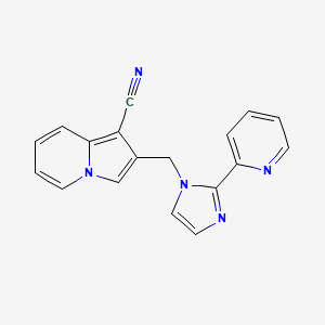 2-[(2-Pyridin-2-ylimidazol-1-yl)methyl]indolizine-1-carbonitrile