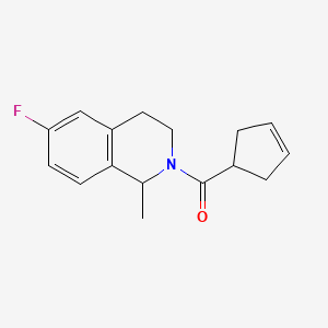 cyclopent-3-en-1-yl-(6-fluoro-1-methyl-3,4-dihydro-1H-isoquinolin-2-yl)methanone