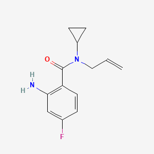 molecular formula C13H15FN2O B7621845 2-amino-N-cyclopropyl-4-fluoro-N-prop-2-enylbenzamide 