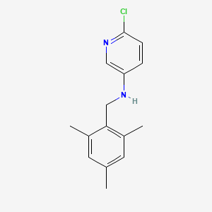 6-chloro-N-[(2,4,6-trimethylphenyl)methyl]pyridin-3-amine