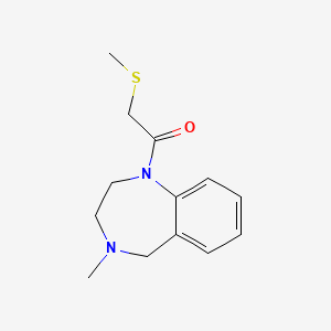 molecular formula C13H18N2OS B7621945 1-(4-methyl-3,5-dihydro-2H-1,4-benzodiazepin-1-yl)-2-methylsulfanylethanone 