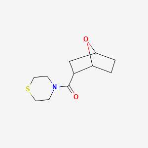 molecular formula C11H17NO2S B7621951 7-Oxabicyclo[2.2.1]heptan-2-yl(thiomorpholin-4-yl)methanone 