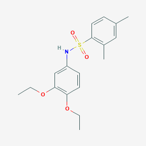 molecular formula C18H23NO4S B7621954 N-(3,4-diethoxyphenyl)-2,4-dimethylbenzenesulfonamide 