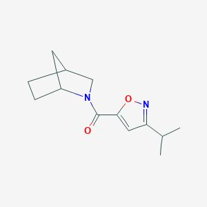 2-Azabicyclo[2.2.1]heptan-2-yl-(3-propan-2-yl-1,2-oxazol-5-yl)methanone