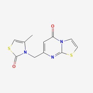 molecular formula C11H9N3O2S2 B7621995 7-[(4-Methyl-2-oxo-1,3-thiazol-3-yl)methyl]-[1,3]thiazolo[3,2-a]pyrimidin-5-one 