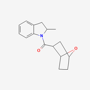 molecular formula C16H19NO2 B7622008 (2-Methyl-2,3-dihydroindol-1-yl)-(7-oxabicyclo[2.2.1]heptan-2-yl)methanone 