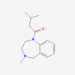 molecular formula C15H22N2O B7622020 3-methyl-1-(4-methyl-3,5-dihydro-2H-1,4-benzodiazepin-1-yl)butan-1-one 