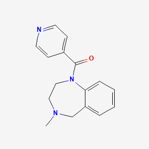 molecular formula C16H17N3O B7622032 (4-methyl-3,5-dihydro-2H-1,4-benzodiazepin-1-yl)-pyridin-4-ylmethanone 